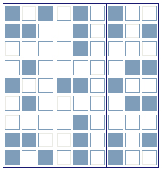 A solved Sudoku puzzle